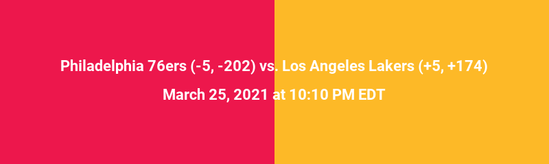 Philadelphia 76ers vs. Los Angeles Lakers