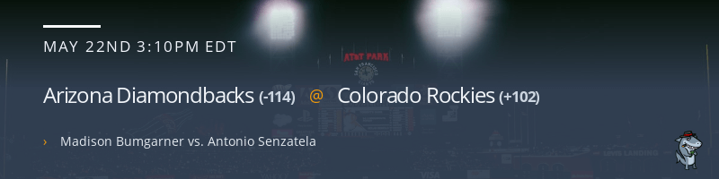 Arizona Diamondbacks @ Colorado Rockies - May 22, 2021