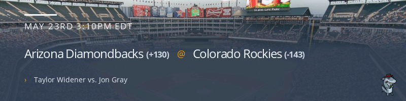 Arizona Diamondbacks @ Colorado Rockies - May 23, 2021