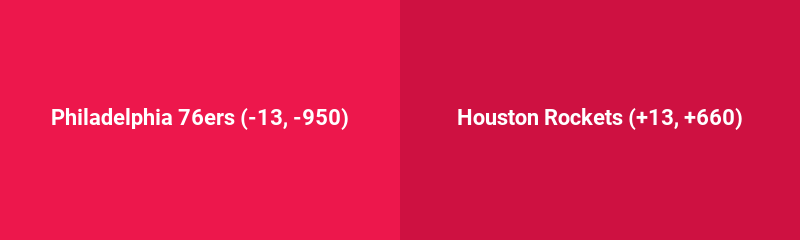 Philadelphia 76ers vs. Houston Rockets