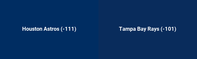 Houston Astros @ Tampa Bay Rays