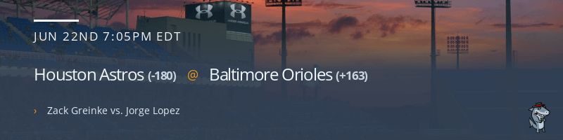 Houston Astros @ Baltimore Orioles - June 22, 2021