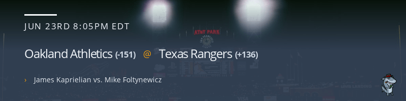 Oakland Athletics @ Texas Rangers - June 23, 2021