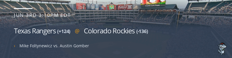 Texas Rangers @ Colorado Rockies - June 3, 2021