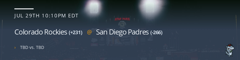 Colorado Rockies @ San Diego Padres - July 29, 2021