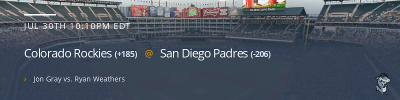 Colorado Rockies @ San Diego Padres - July 30, 2021