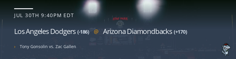 Los Angeles Dodgers @ Arizona Diamondbacks - July 30, 2021