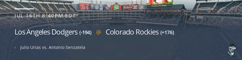 Los Angeles Dodgers @ Colorado Rockies - July 16, 2021