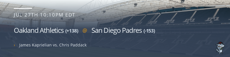 Oakland Athletics @ San Diego Padres - July 27, 2021