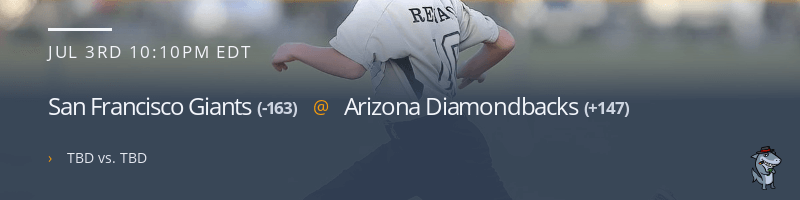 San Francisco Giants @ Arizona Diamondbacks - July 3, 2021