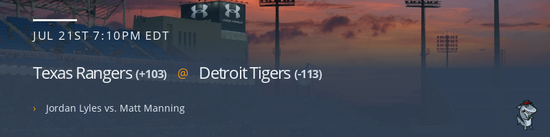 Texas Rangers @ Detroit Tigers - July 21, 2021