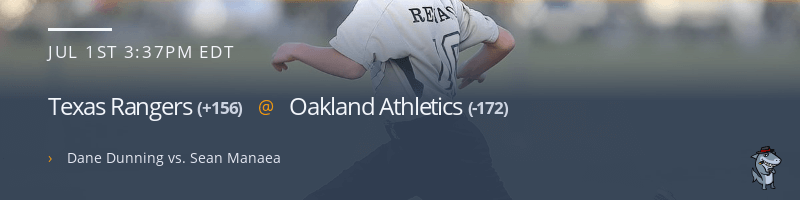 Texas Rangers @ Oakland Athletics - July 1, 2021