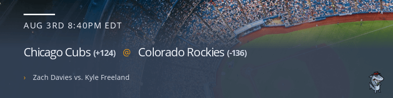 Chicago Cubs @ Colorado Rockies - August 3, 2021