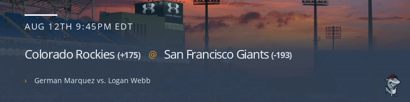 Colorado Rockies @ San Francisco Giants - August 12, 2021