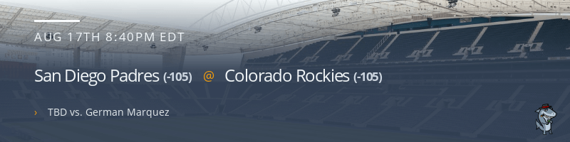 San Diego Padres @ Colorado Rockies - August 17, 2021