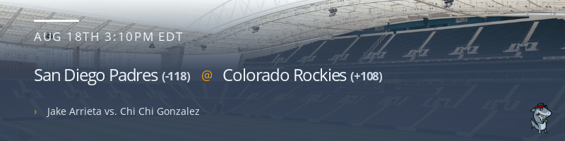 San Diego Padres @ Colorado Rockies - August 18, 2021