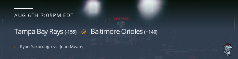 Tampa Bay Rays @ Baltimore Orioles - August 6, 2021