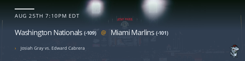 Washington Nationals @ Miami Marlins - August 25, 2021