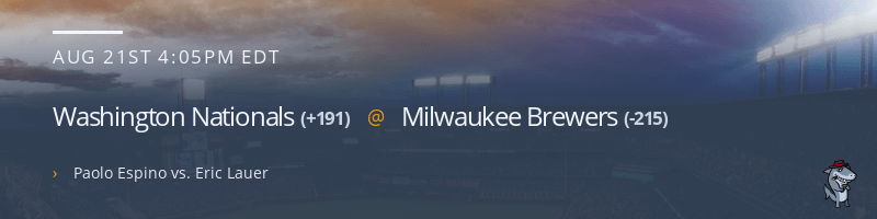 Washington Nationals @ Milwaukee Brewers - August 21, 2021