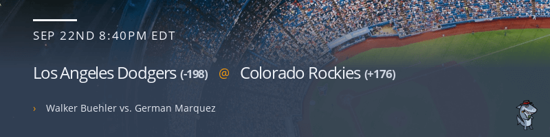 Los Angeles Dodgers @ Colorado Rockies - September 22, 2021