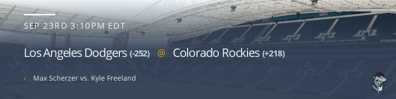 Los Angeles Dodgers @ Colorado Rockies - September 23, 2021