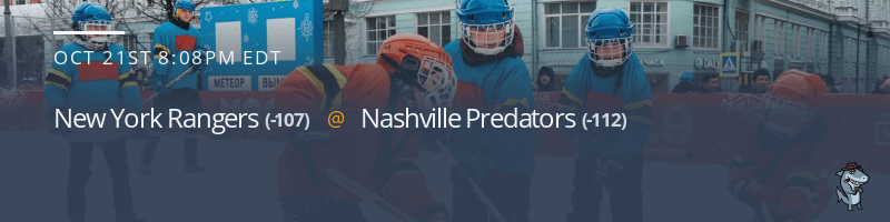 New York Rangers vs. Nashville Predators - October 21, 2021