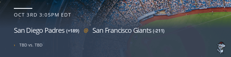 San Diego Padres @ San Francisco Giants - October 3, 2021