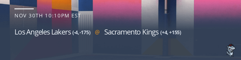 Los Angeles Lakers vs. Sacramento Kings - November 30, 2021