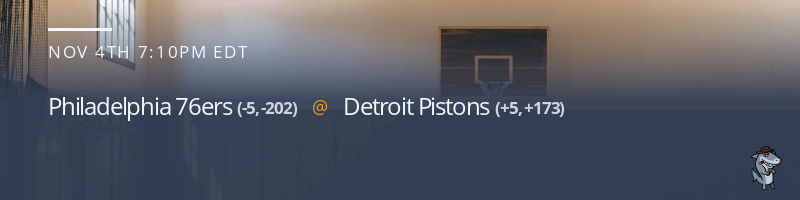 Philadelphia 76ers vs. Detroit Pistons - November 4, 2021