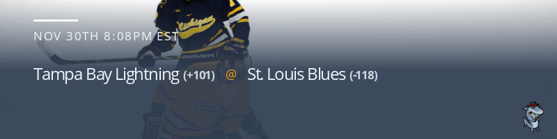 Tampa Bay Lightning vs. St. Louis Blues - November 30, 2021