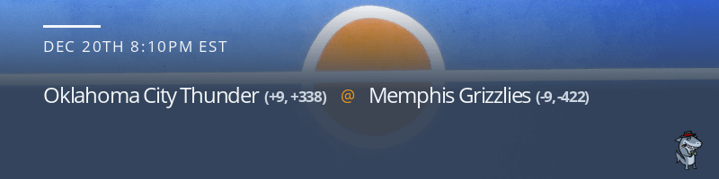Oklahoma City Thunder vs. Memphis Grizzlies - December 20, 2021
