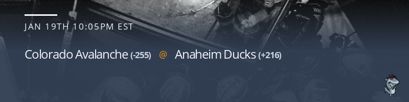 Colorado Avalanche vs. Anaheim Ducks - January 19, 2022