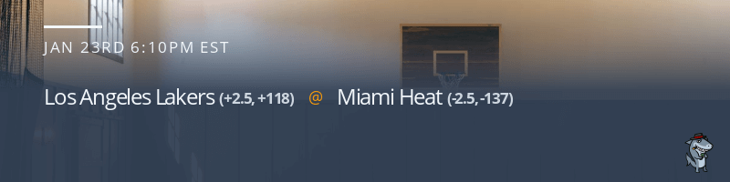 Los Angeles Lakers vs. Miami Heat - January 23, 2022