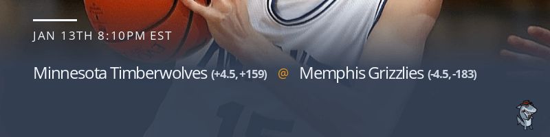 Minnesota Timberwolves vs. Memphis Grizzlies - January 13, 2022