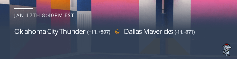 Oklahoma City Thunder vs. Dallas Mavericks - January 17, 2022