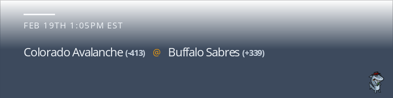 Colorado Avalanche vs. Buffalo Sabres - February 19, 2022