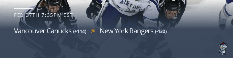 Vancouver Canucks vs. New York Rangers - February 27, 2022