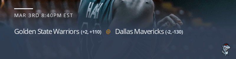 Golden State Warriors vs. Dallas Mavericks - March 3, 2022