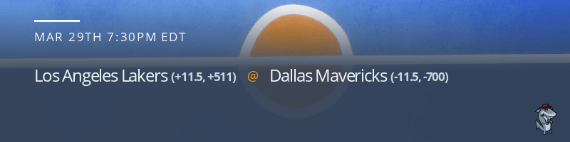 Los Angeles Lakers vs. Dallas Mavericks - March 29, 2022