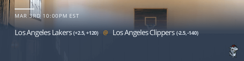 Los Angeles Lakers vs. Los Angeles Clippers - March 3, 2022