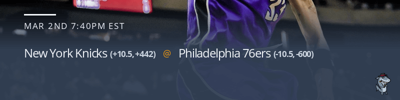 New York Knicks vs. Philadelphia 76ers - March 2, 2022