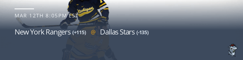 New York Rangers vs. Dallas Stars - March 12, 2022