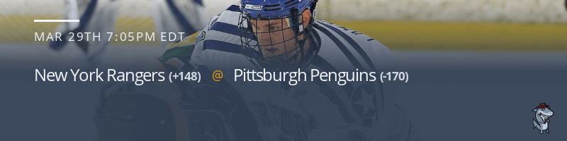 New York Rangers vs. Pittsburgh Penguins - March 29, 2022