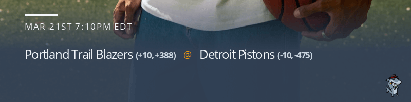 Portland Trail Blazers vs. Detroit Pistons - March 21, 2022