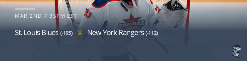 St. Louis Blues vs. New York Rangers - March 2, 2022