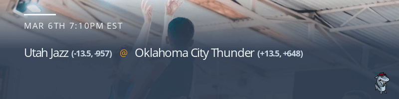 Utah Jazz vs. Oklahoma City Thunder - March 6, 2022