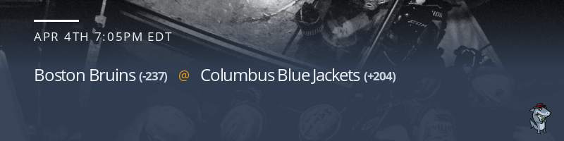 Boston Bruins vs. Columbus Blue Jackets - April 4, 2022