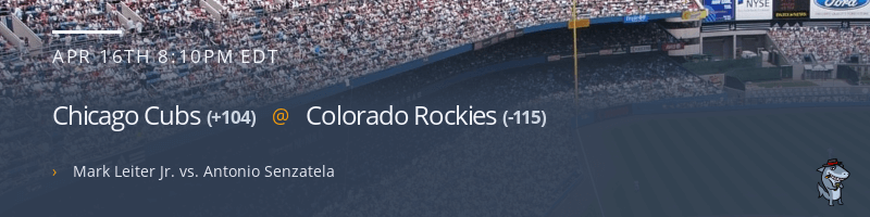 Chicago Cubs @ Colorado Rockies - April 16, 2022