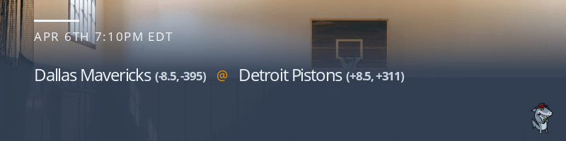 Dallas Mavericks vs. Detroit Pistons - April 6, 2022