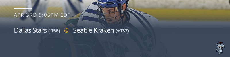 Dallas Stars vs. Seattle Kraken - April 3, 2022